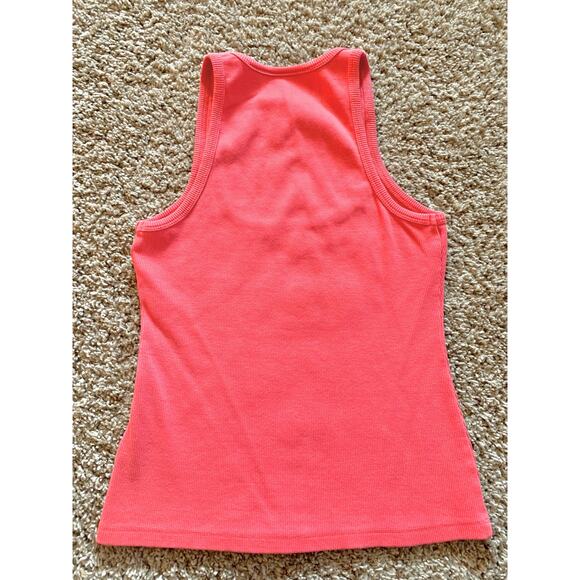 Anthropologie Coral Ribbed Square Neck Tank Top XS - Picture 5 of 9